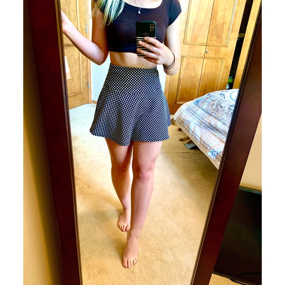 Black & White Polka Dot Skater Skirt
